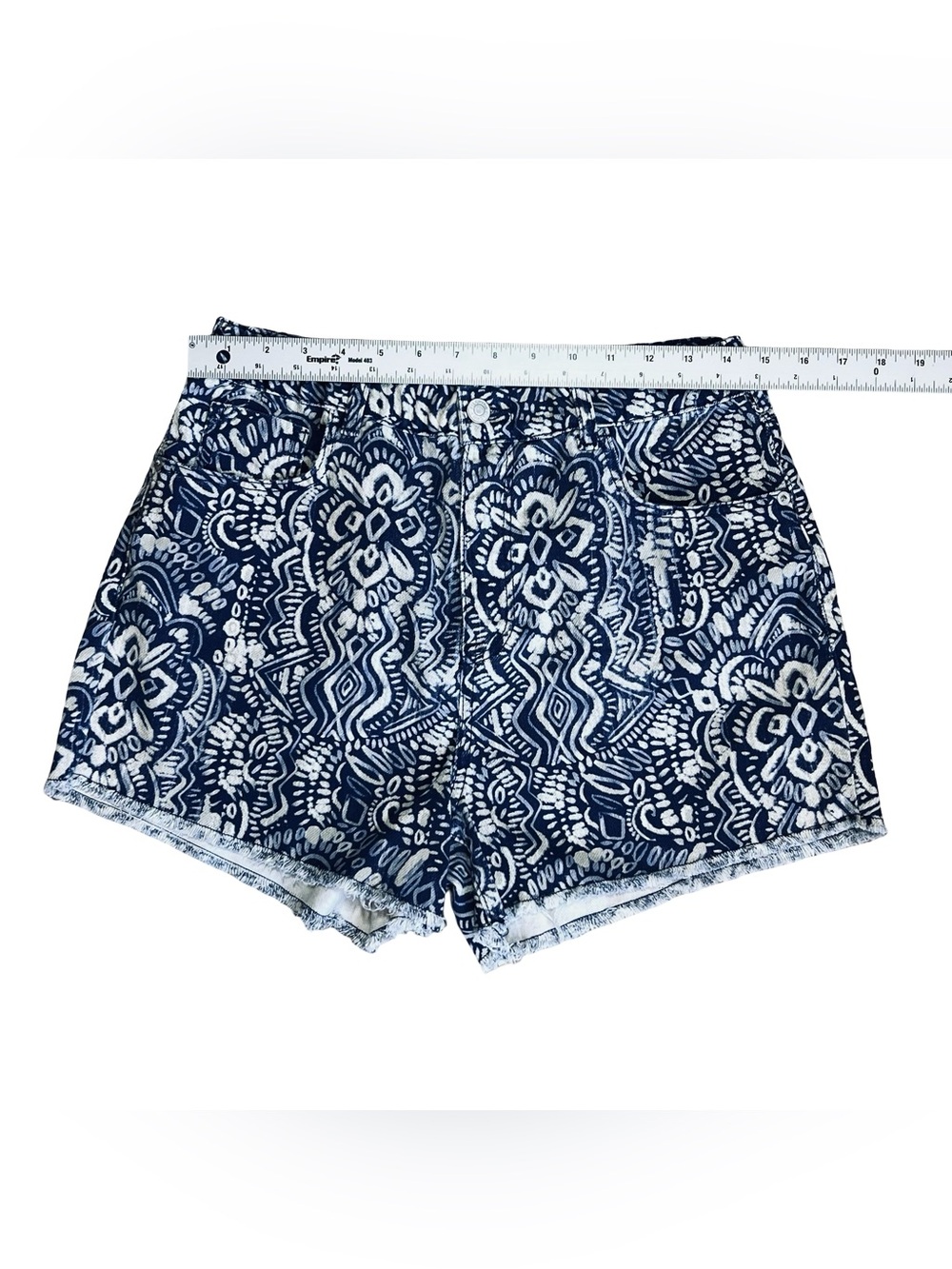 Anthropologie Pilcro Women’s Sz S Blue High Rise Shorts Scrunchie Cut Off - Picture 12 of 16